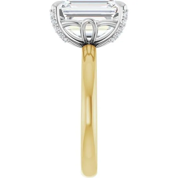 Claw-Prong Accented Engagement Ring Image 4 Stuart Benjamin & Co. Jewelry Designs San Diego, CA