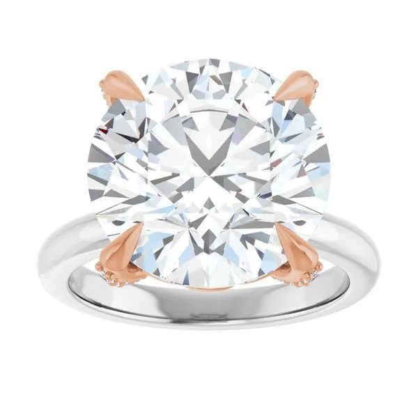 Claw-Prong Accented Engagement Ring Image 3 Natale Jewelers Sewell, NJ