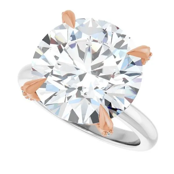 Claw-Prong Accented Engagement Ring Image 5 Mark Jewellers La Crosse, WI