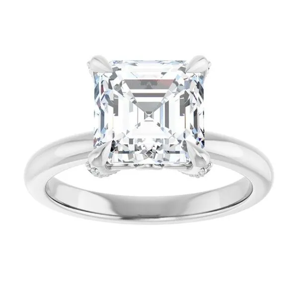 Claw-Prong Accented Engagement Ring Image 3 Futer Bros Jewelers York, PA