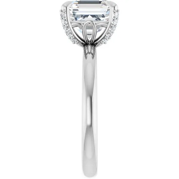 Claw-Prong Accented Engagement Ring Image 4 Stuart Benjamin & Co. Jewelry Designs San Diego, CA