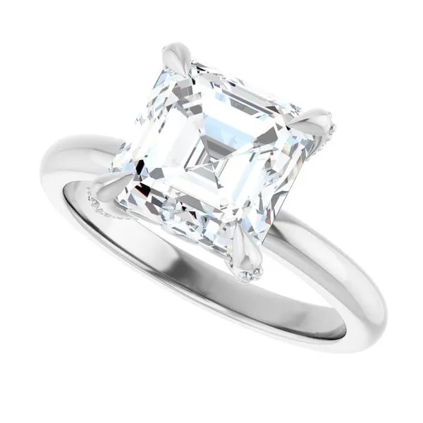Claw-Prong Accented Engagement Ring Image 5 Stuart Benjamin & Co. Jewelry Designs San Diego, CA