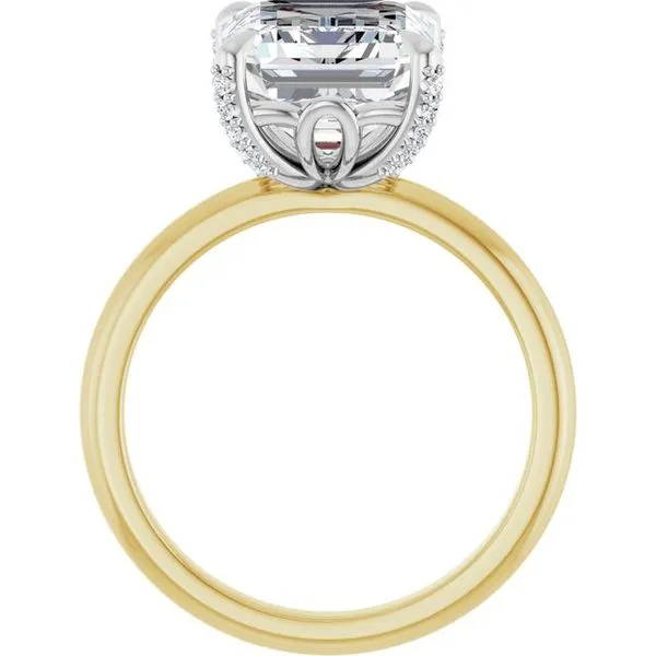 Claw-Prong Accented Engagement Ring Image 2 Don's Jewelry & Design Washington, IA