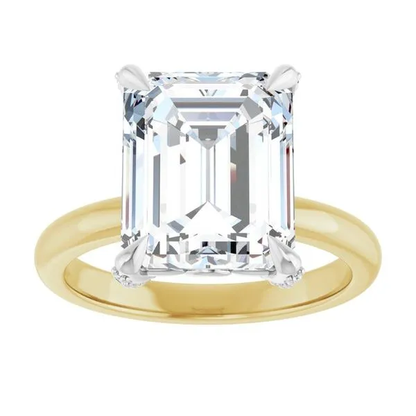 Claw-Prong Accented Engagement Ring Image 3 Raleigh Diamond Fine Jewelry Raleigh, NC