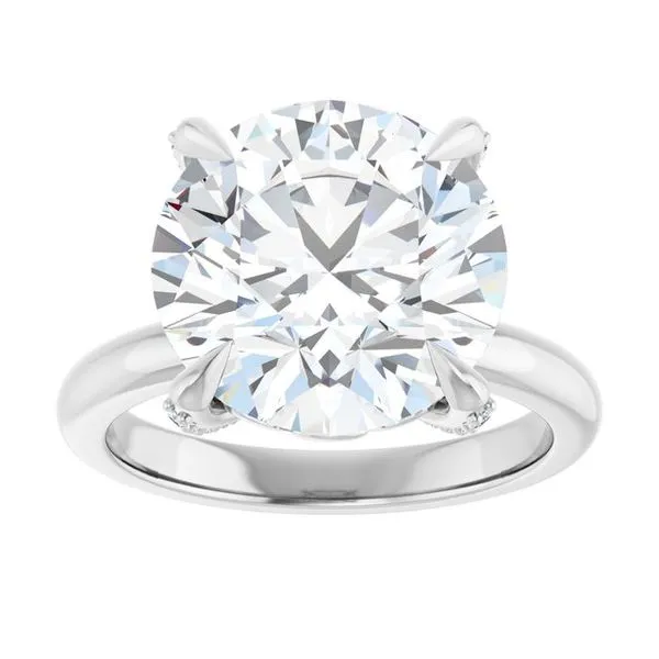 Claw-Prong Accented Engagement Ring Image 3 Don's Jewelry & Design Washington, IA