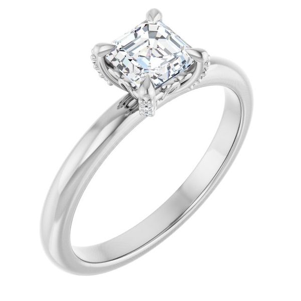 Claw-Prong Accented Engagement Ring
