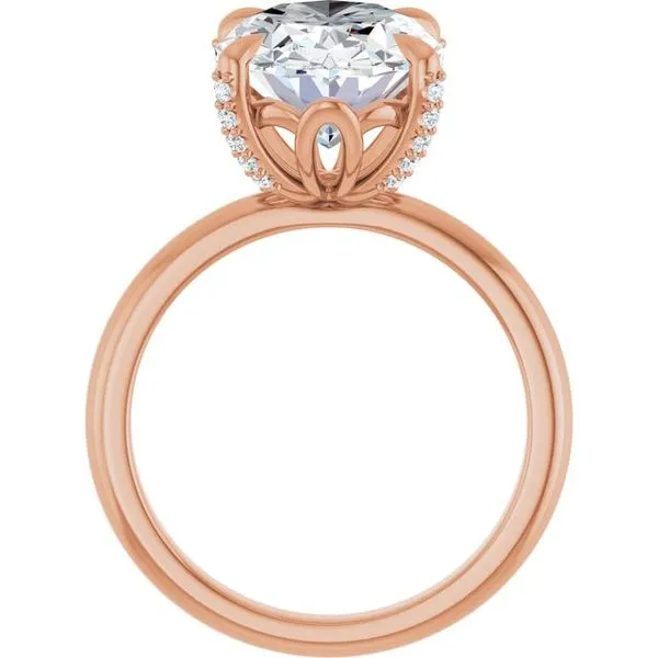 Claw-Prong Accented Engagement Ring Image 2 Don's Jewelry & Design Washington, IA