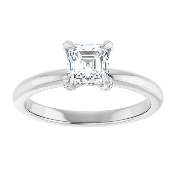 Claw-Prong Accented Engagement Ring Image 3 Stuart Benjamin & Co. Jewelry Designs San Diego, CA
