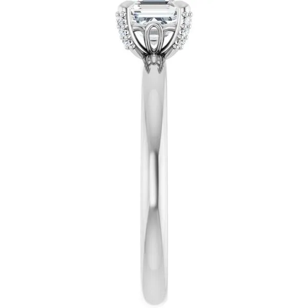 Claw-Prong Accented Engagement Ring Image 4 Stuart Benjamin & Co. Jewelry Designs San Diego, CA