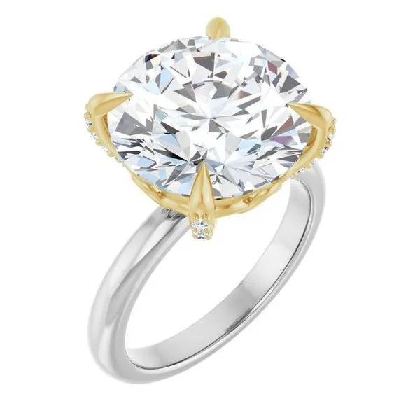 Claw-Prong Accented Engagement Ring Futer Bros Jewelers York, PA