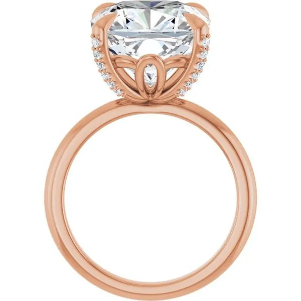 Claw-Prong Accented Engagement Ring Image 2 Don's Jewelry & Design Washington, IA