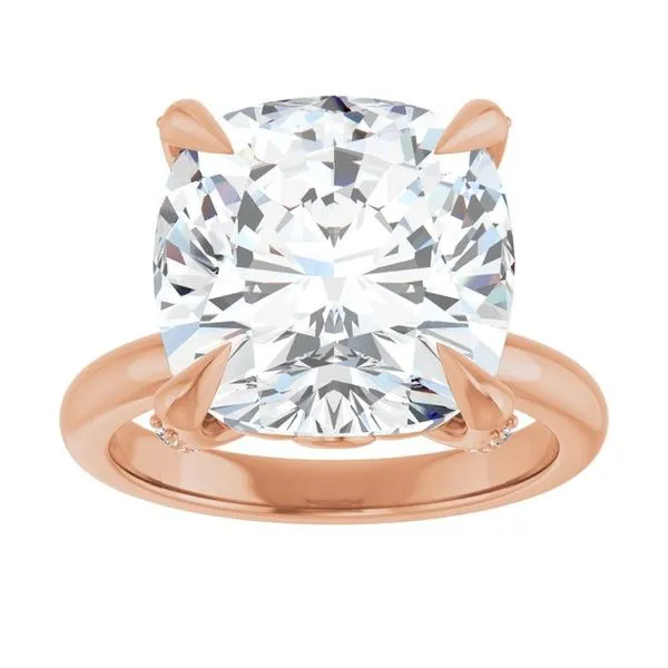 Claw-Prong Accented Engagement Ring Image 3 Stuart Benjamin & Co. Jewelry Designs San Diego, CA