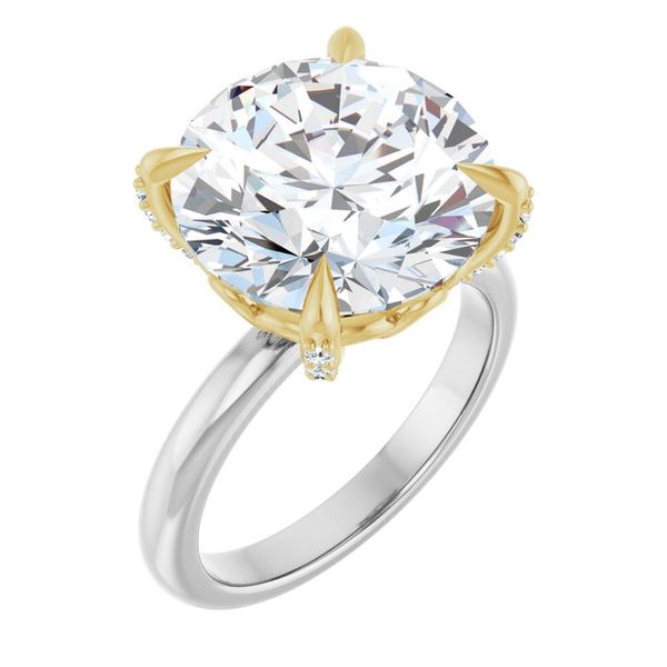 Claw-Prong Accented Engagement Ring