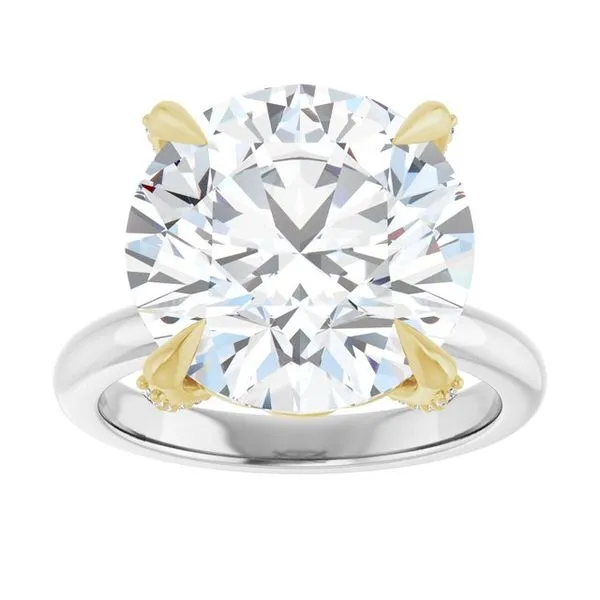 Claw-Prong Accented Engagement Ring Image 3 Shipley's Fine Jewelry Hampstead, MD