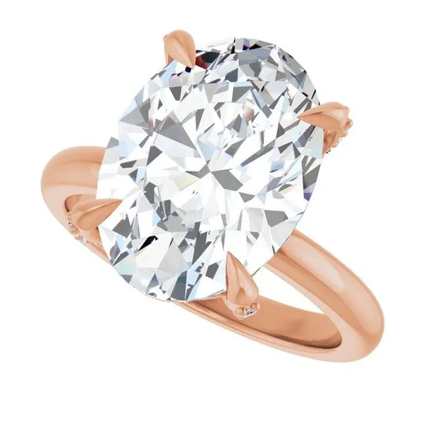 Claw-Prong Accented Engagement Ring Image 5 Vulcan's Forge LLC KANSAS CITY, MO