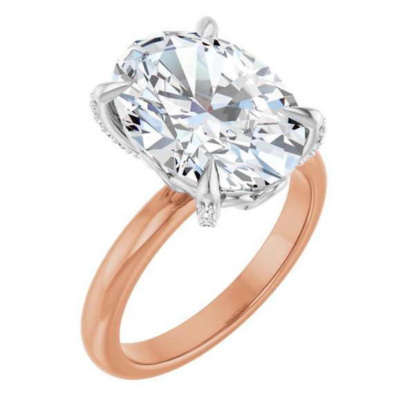 Claw-Prong Accented Engagement Ring