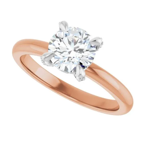 Claw-Prong Accented Engagement Ring Image 5 The Jewelry Source El Segundo, CA