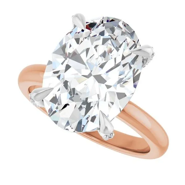 Claw-Prong Accented Engagement Ring Image 5 The Jewelry Source El Segundo, CA