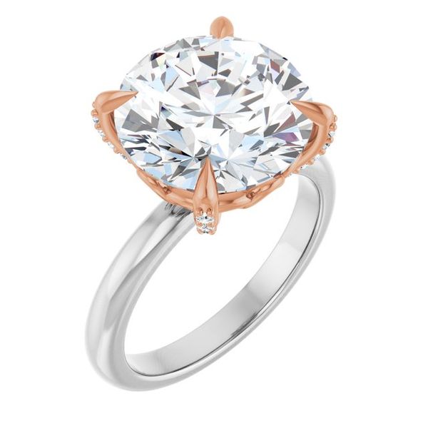Claw-Prong Accented Engagement Ring