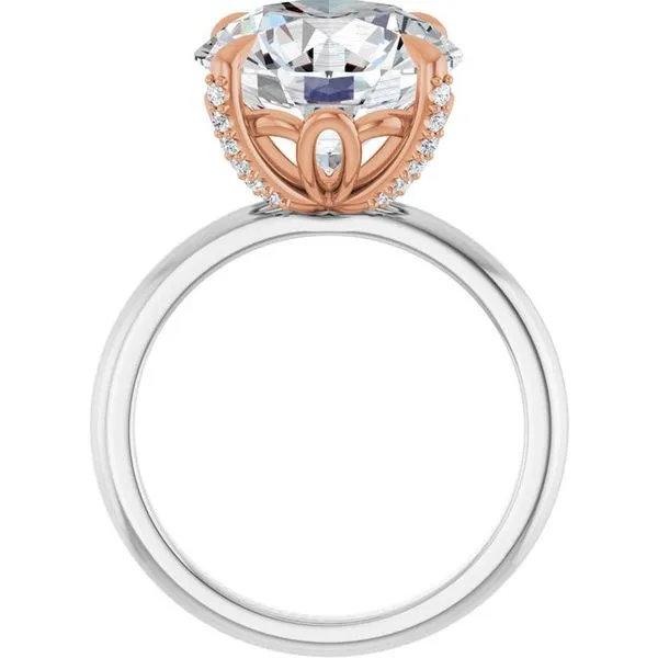 Claw-Prong Accented Engagement Ring Image 2 JF Jones Jewelers Rochester, NY