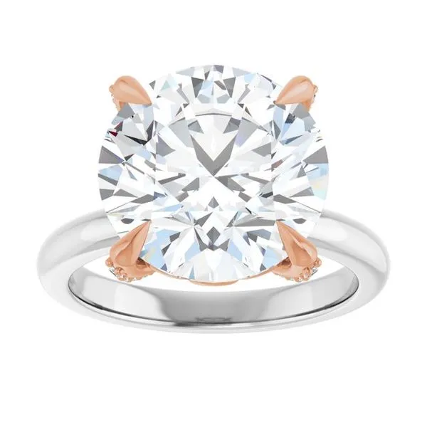 Claw-Prong Accented Engagement Ring Image 3 Natale Jewelers Sewell, NJ