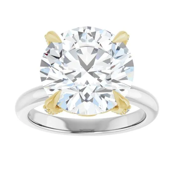 Claw-Prong Accented Engagement Ring Image 3 Stuart Benjamin & Co. Jewelry Designs San Diego, CA