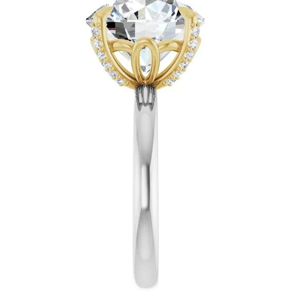 Claw-Prong Accented Engagement Ring Image 4 Stuart Benjamin & Co. Jewelry Designs San Diego, CA
