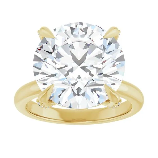 Claw-Prong Accented Engagement Ring Image 3 Raleigh Diamond Fine Jewelry Raleigh, NC