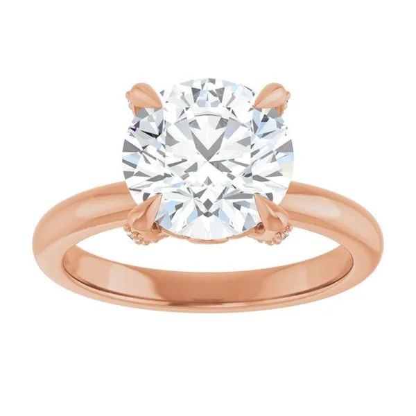 Claw-Prong Accented Engagement Ring Image 3 Don's Jewelry & Design Washington, IA