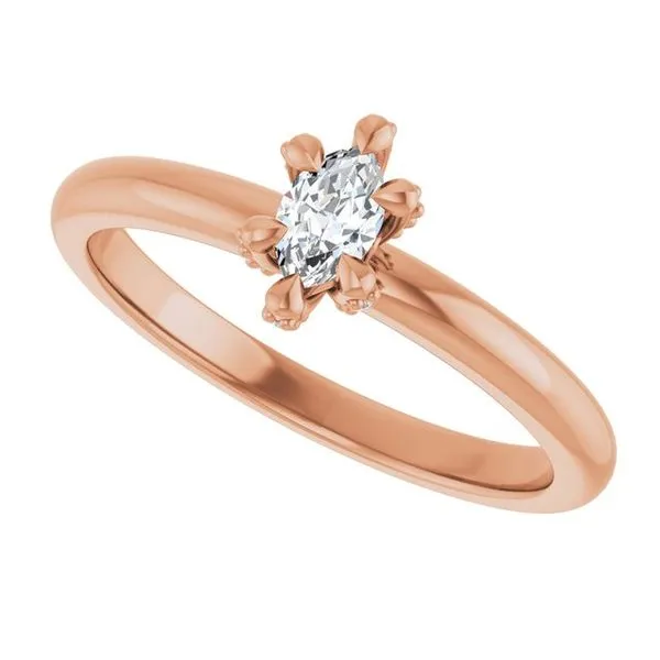 Claw-Prong Accented Engagement Ring Image 5 Don's Jewelry & Design Washington, IA