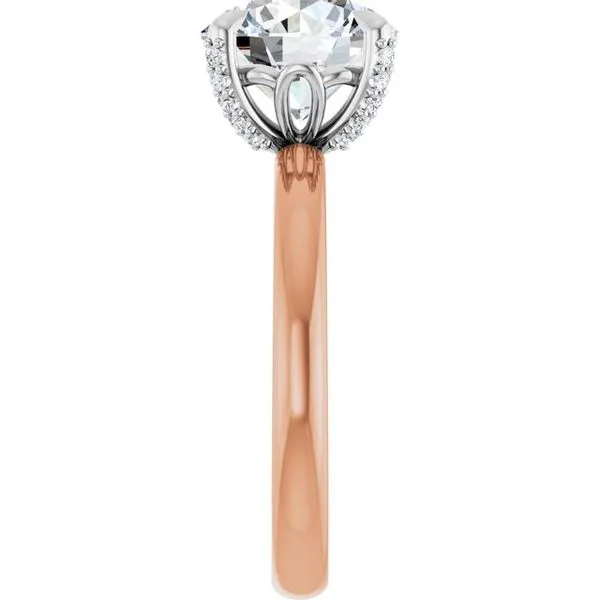 Claw-Prong Accented Engagement Ring Image 4 The Jewelry Source El Segundo, CA