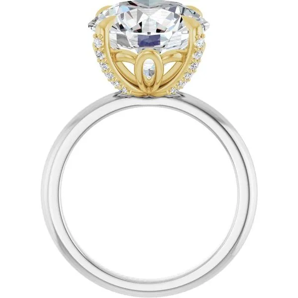 Claw-Prong Accented Engagement Ring Image 2 Raleigh Diamond Fine Jewelry Raleigh, NC