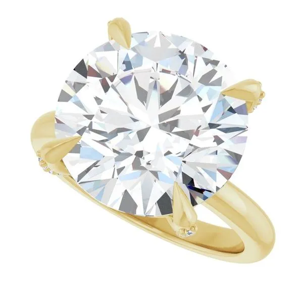 Claw-Prong Accented Engagement Ring Image 5 Ocean View Jewelers Millville, DE