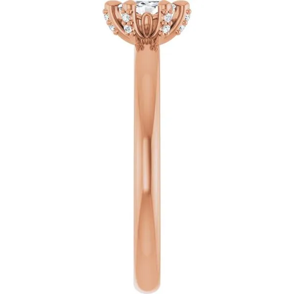 Claw-Prong Accented Engagement Ring Image 4 Arezzo Jewelers Elmwood Park, IL