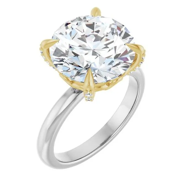 Claw-Prong Accented Engagement Ring
