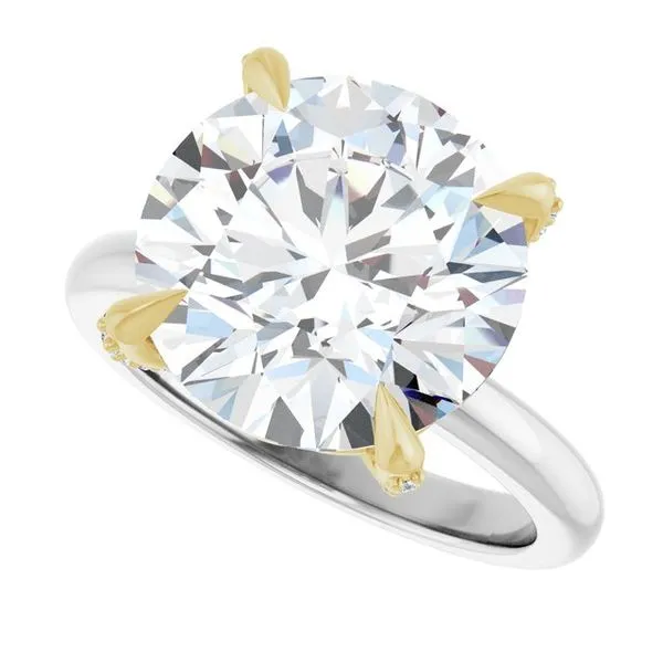 Claw-Prong Accented Engagement Ring Image 5 Don's Jewelry & Design Washington, IA