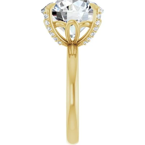 Claw-Prong Accented Engagement Ring Image 4 Vulcan's Forge LLC KANSAS CITY, MO