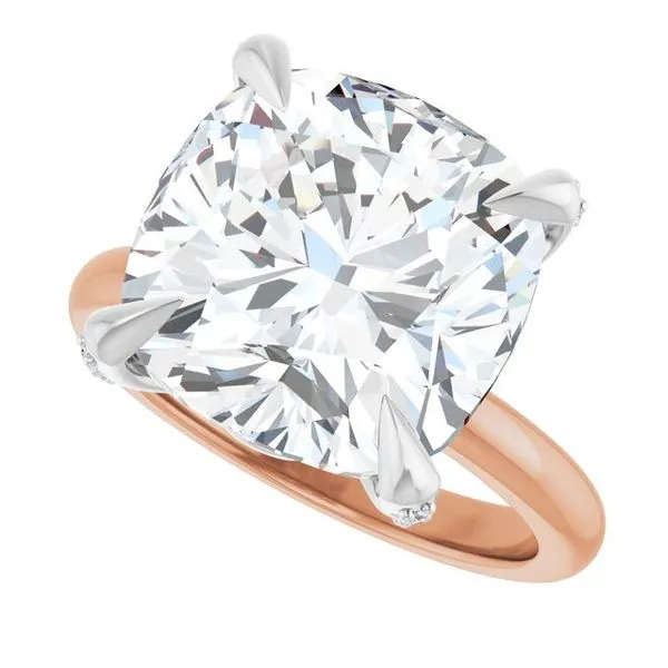 Claw-Prong Accented Engagement Ring Image 5 Raleigh Diamond Fine Jewelry Raleigh, NC