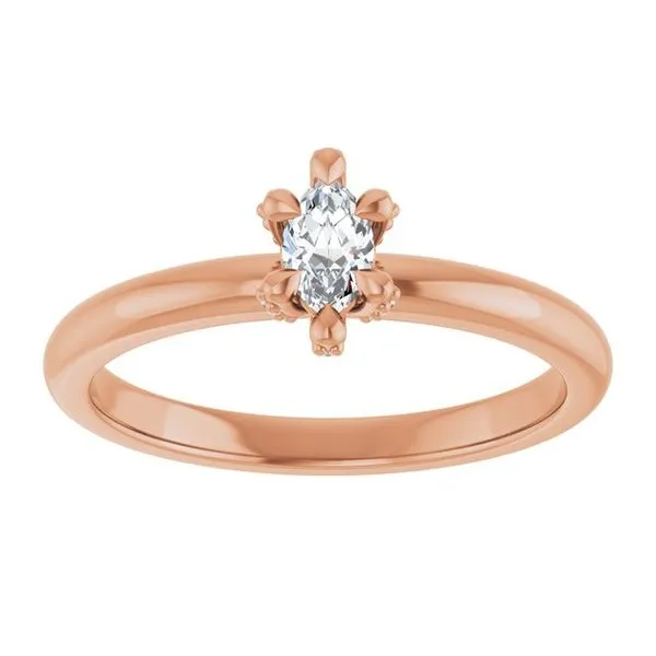 Claw-Prong Accented Engagement Ring Image 3 Ocean View Jewelers Millville, DE