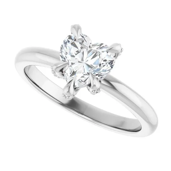Claw-Prong Accented Engagement Ring Image 5 Don's Jewelry & Design Washington, IA