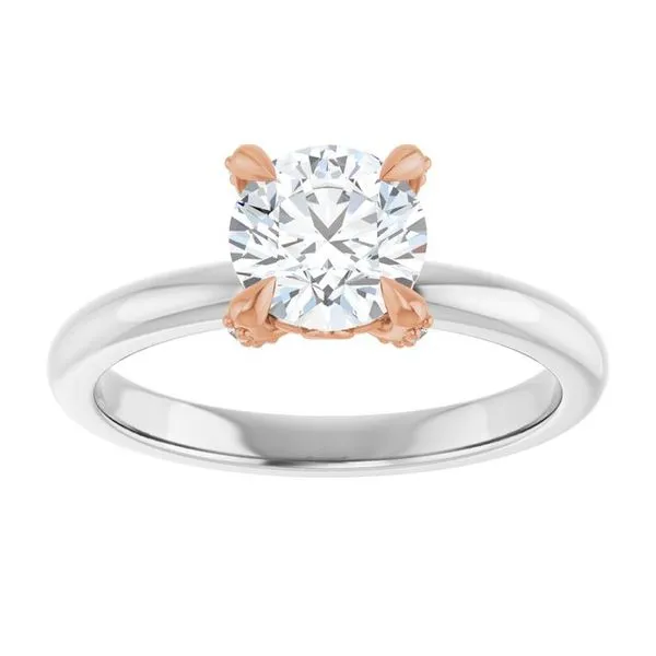 Claw-Prong Accented Engagement Ring Image 3 Futer Bros Jewelers York, PA