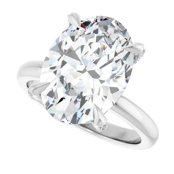 Claw-Prong Accented Engagement Ring Image 5 Raleigh Diamond Fine Jewelry Raleigh, NC