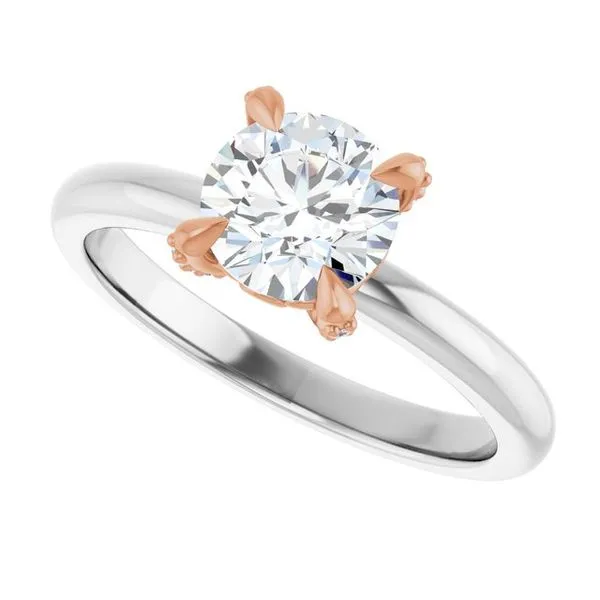 Claw-Prong Accented Engagement Ring Image 5 Ocean View Jewelers Millville, DE