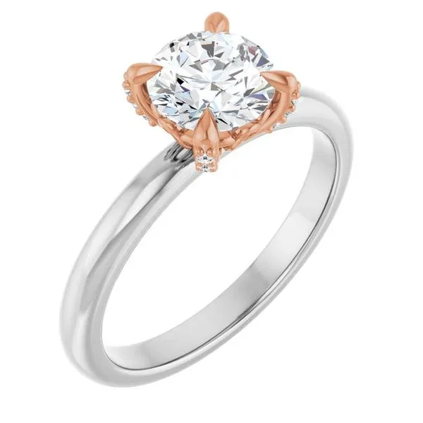 Claw-Prong Accented Engagement Ring