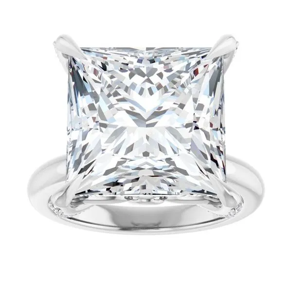 Claw-Prong Accented Engagement Ring Image 3 Michael Szwed Jewelers Longmeadow, MA