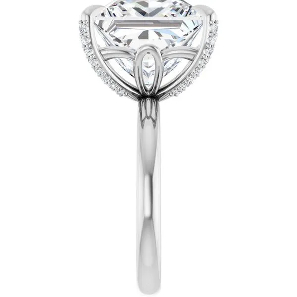 Claw-Prong Accented Engagement Ring Image 4 JF Jones Jewelers Rochester, NY