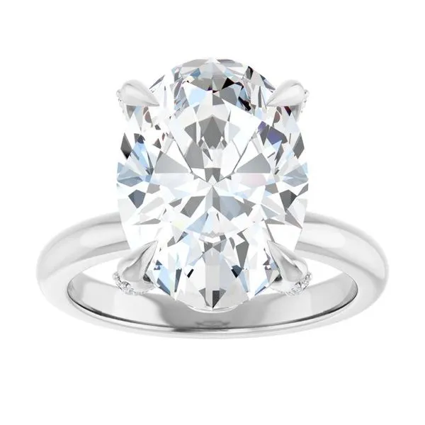 Claw-Prong Accented Engagement Ring Image 3 JF Jones Jewelers Rochester, NY