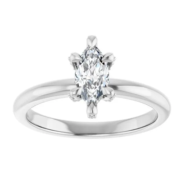Claw-Prong Accented Engagement Ring Image 3 J. West Jewelers Round Rock, TX