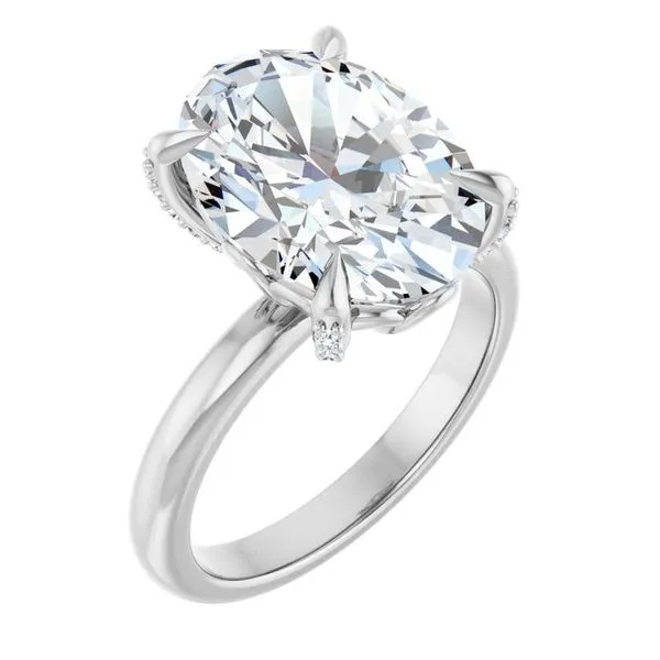 Claw-Prong Accented Engagement Ring Futer Bros Jewelers York, PA