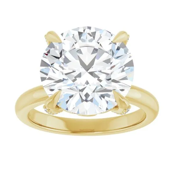 Claw-Prong Accented Engagement Ring Image 3 Shipley's Fine Jewelry Hampstead, MD